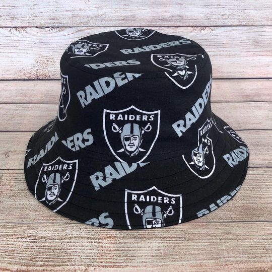 Discover Bucket Hat for Adult or Child, Las Vegas Raiders football Team, Unisex Handmade Reversible Cotton Hat, Football Fan Gift, Birthday Gift for Him