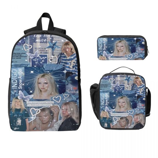 Renee Rapp Singer Backpack Set for Kids, Includes School Bag, Pen Case, Lunch Box