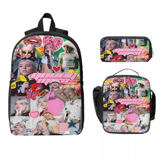 Young Miko Kids Backpack and Lunch Box Set for School Boys and Girls