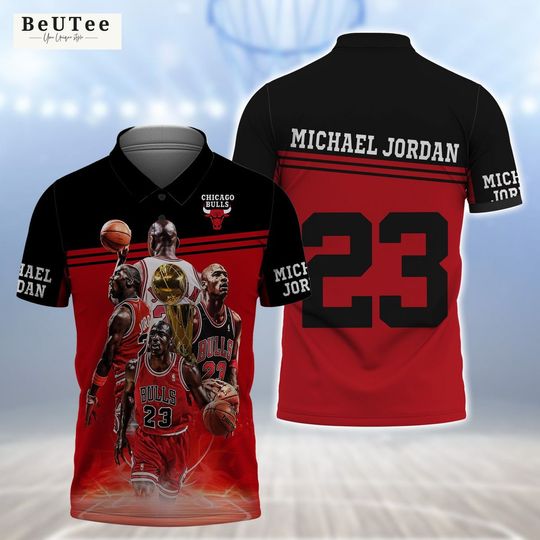 Discover Chicago Bullss Michael Jordan #23 Polo Shirt V16
