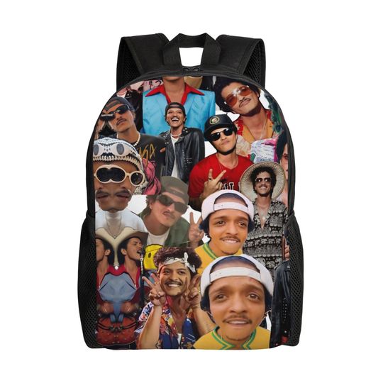 Discover Bruno Mars Music Backpack for Men and Women Casual School, Hiking, Travel Daypack with Laptop Pocket