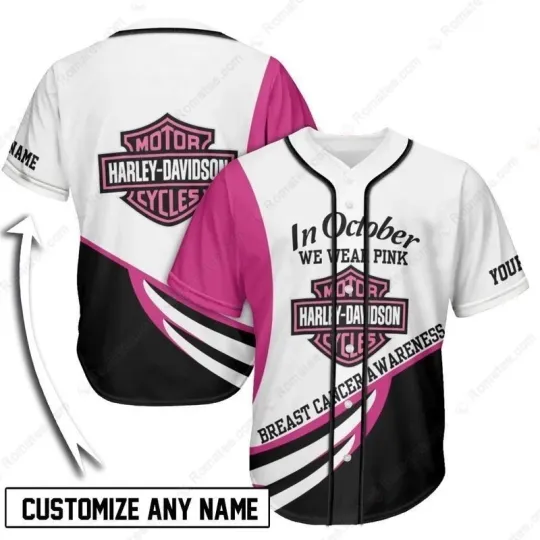 Discover Personalized Name Harley Motor Racing Davidsonn Baseball Jersey Shirt, Unisex Ad