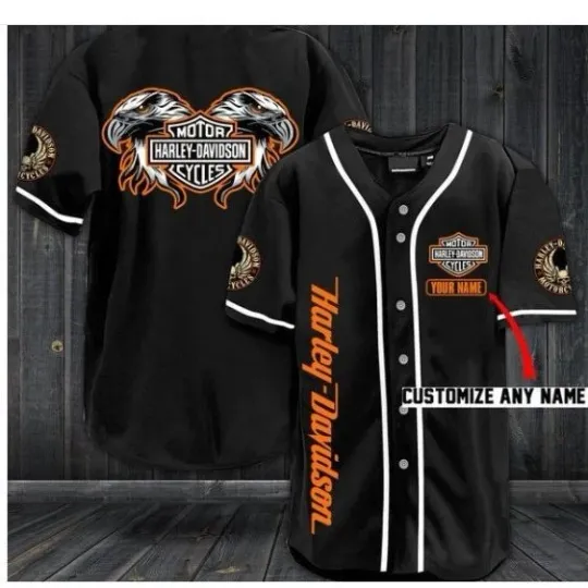 Discover Personalized Skull Harley Motor Racing Davidsonnss Baseball Jersey, Unisex Adult