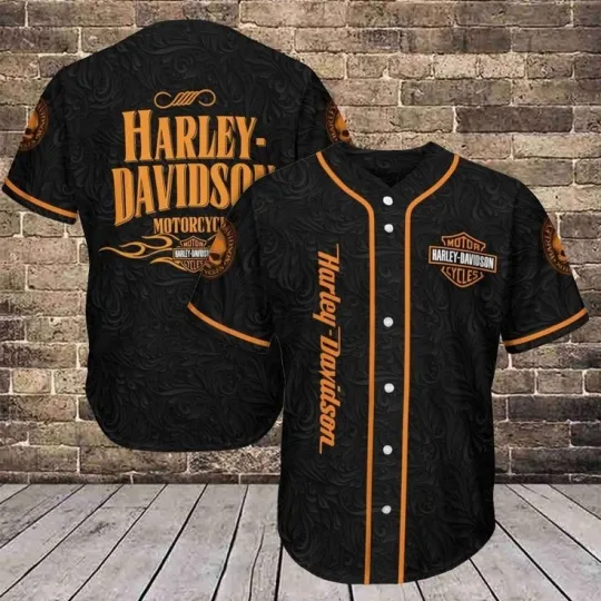 Discover Custom Harley Motor Racing Davidsonnss  Baseball Jersey, Unisex Adult, Size S-5X