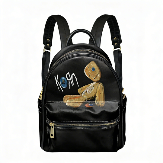 Discover Korn Rock Band Custom Backpack Womens Men Knapsack Text Image Double Shoulder Bag Business Travel Bookbag Rucksack Gift Daypack