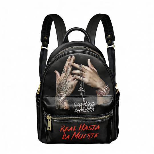 Discover Anuel AA Real Hasta la Muerte Backpack Womens Men Personalized Double Shoulder Bag Business Travel Bookbag Rucksack Gift Daypack