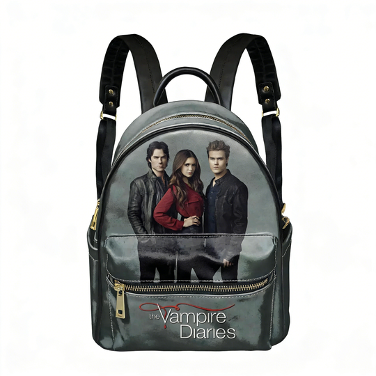 The Vampire Diaries Mini PU Backpack Women Men Double Shoulder Bag Travel Rucksack Daypack