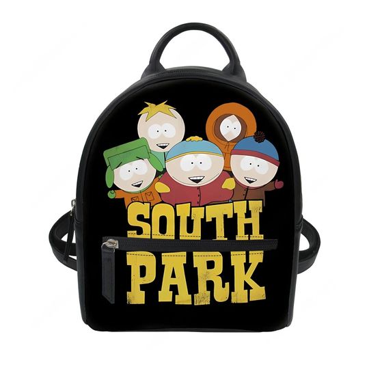 South Park Cartoon Backpack Purse Mini Leather Daypack