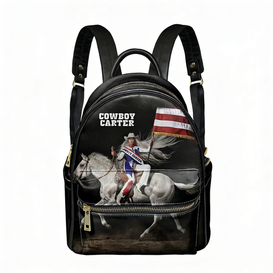 Beyonce Backpack Rock Cowboy Carter Mini PU Backpack
