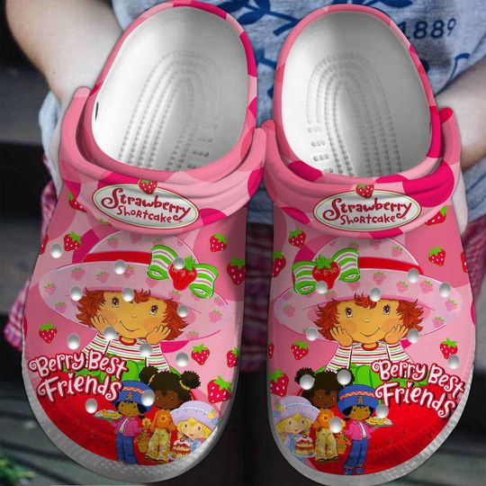 Discover Strawberry Shortcake Clogs, Cute Berry Girl Cartoon Clogs, Kids Pink Sandals, Strawberry Shoes Gift for Girls