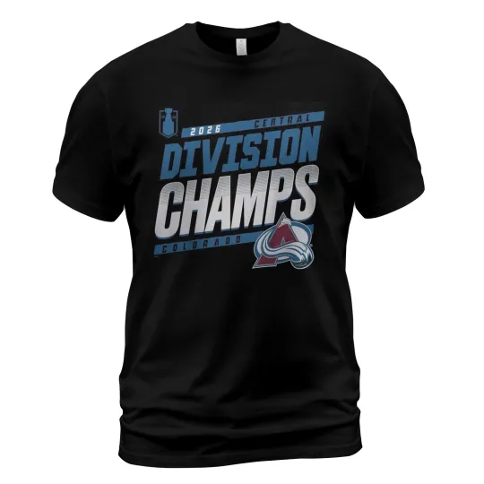 Discover Men's Colorado Avalanche 2026 Central Division Champions Shirt - Size S to 5XL