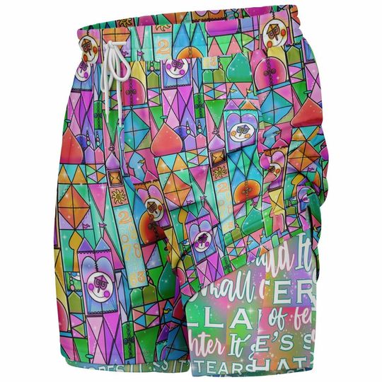 Discover Small World Double Layer Men's Shorts | Disney Shorts | Disneybound | Wear to Disney
