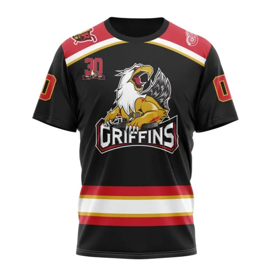 Discover Grand Rapids Griffins Personalized 2025/26 Black Design 3D Hockey Fans