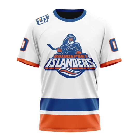 Discover Bridgeport Islanders Personalized 2025/26 White Design Fullsize Youth Kid Adult