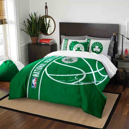 NBA Boston Celtics Blue White Bedding Set
