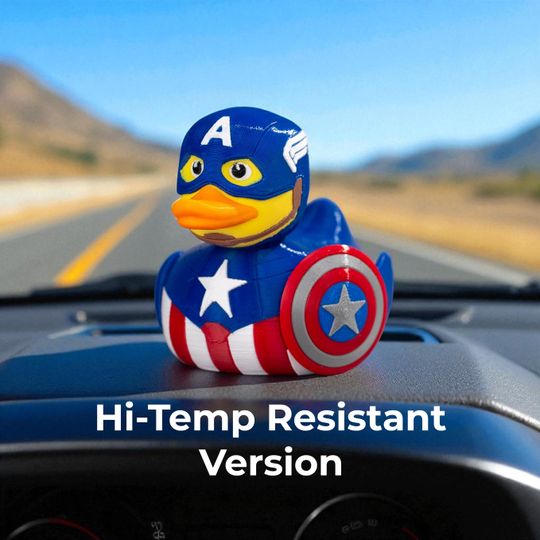 Discover Captain America Parody Ducky for Jeep Ducking - Hi-Temp Resistance for Hot Climates - Gift for Marvel and Superhero Fans