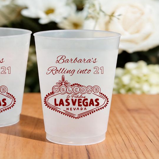 Personalized Rolling into Birthday Frosted Plastic Cups, Birthday Party Cups, Custom Party Favor Drinkware