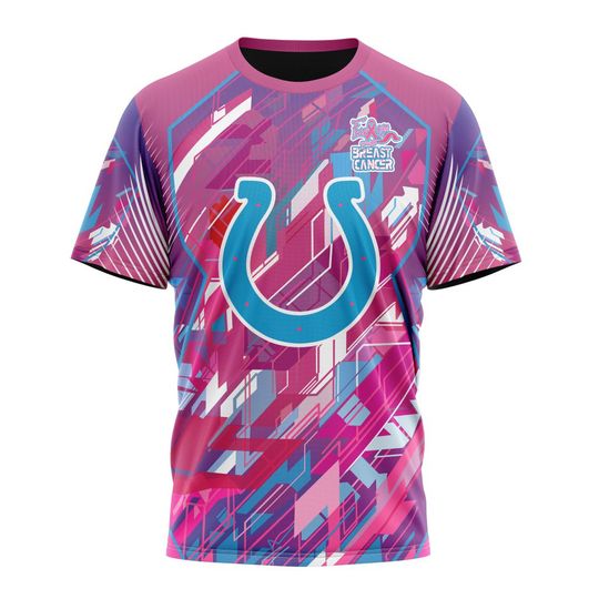 Indianapolis Colts Breast Cancer 3D T-Shirt