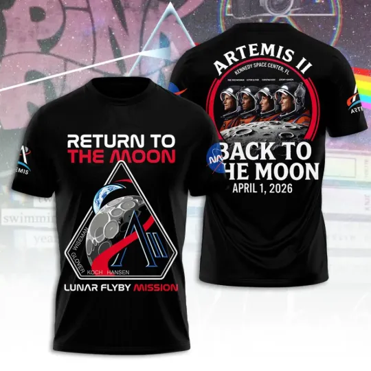 Discover Artemis II 3D Apparel Tshirt