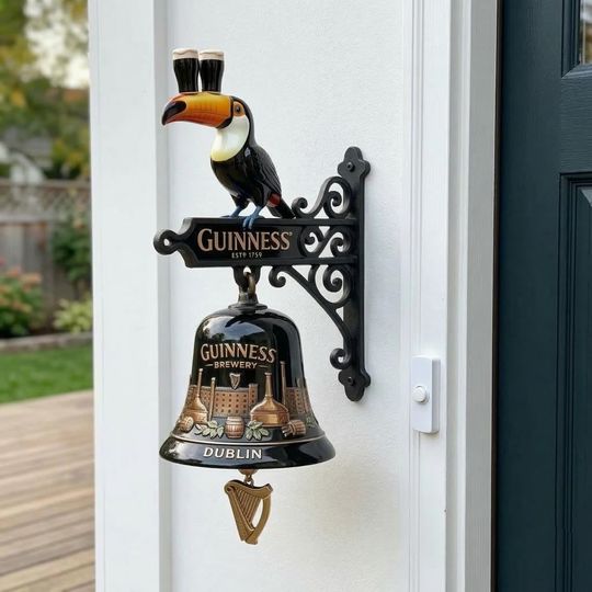 Discover Outdoor Cardinal Doorbell Door Bell - Bronze Wall Mounted Dinner Bell - Memorial Sympathy Gift for Porch & Garden