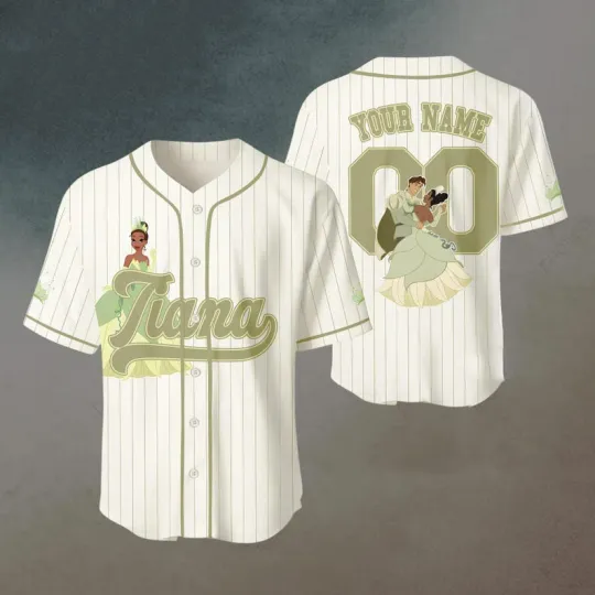 Discover Personalized Tiana Princess and the Frog Baseball Jersey