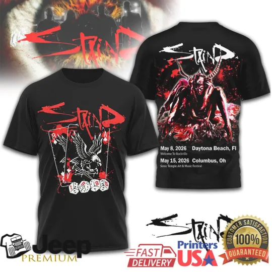 New Staind Band 2026 Tour 3D T Shirt Full Size S-5XL AA14