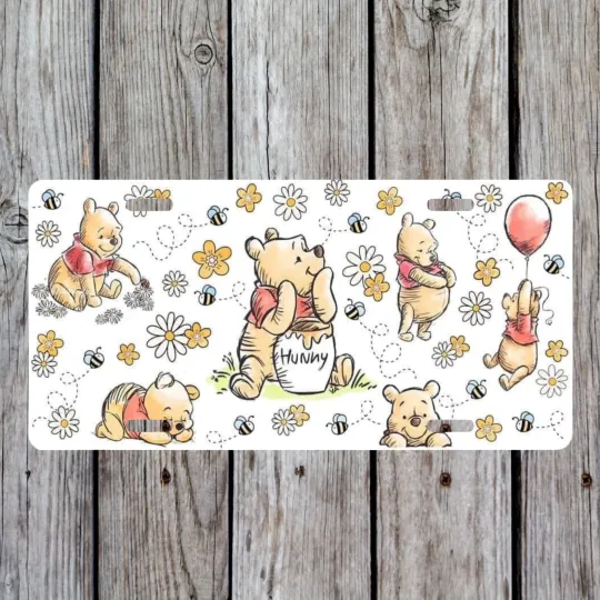 Discover Winnie the Pooh License Plate Novelty Accessories