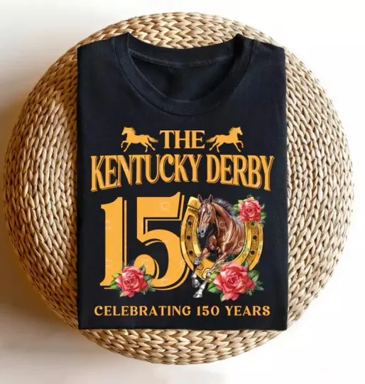 Discover The Kentucky Derby 150 Years Shirt, Kentucky Derby Anniversary Flower Tee