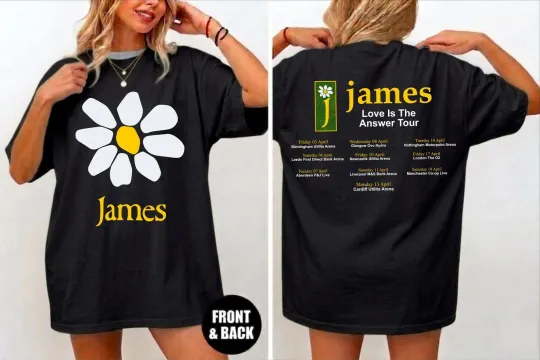 Discover James Love is the answer Tour Inspired shirt, 2026 UK Arena Tour Size S to 5XL