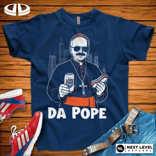 Discover Chicago Pope Leo XIV T-Shirt – Funny Catholic Religious Tee