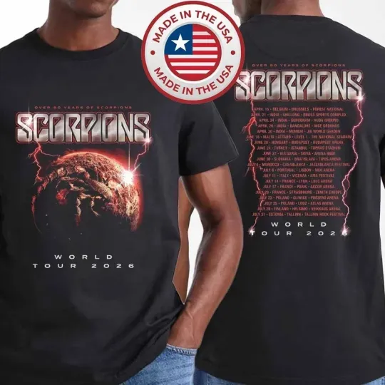Discover HOT - Scorpions Band Coming Home World Tour 2026 T-Shirt For Fan Lovers
