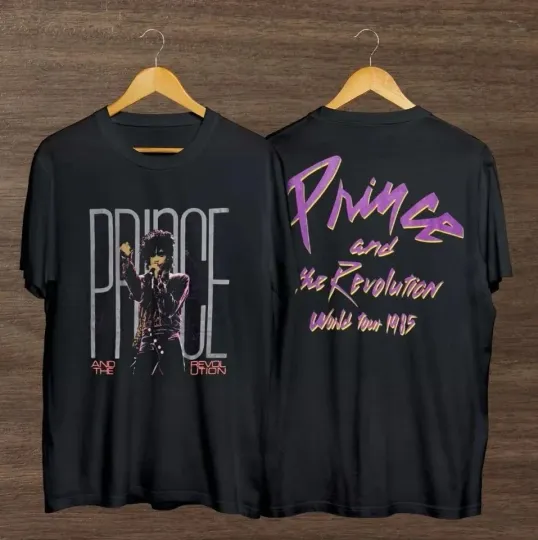Discover Vintage 1985 Prince and The Revolution Pur Rain World Tour T-Shirt