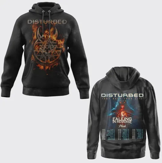 Discover Disturbed Band Take Back Your Life Tour 3D Hoodie