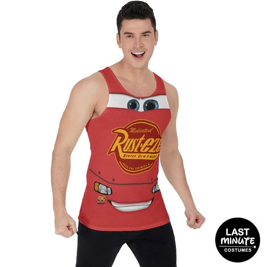 Lightning McQueen 3D Tank Top Unisex Pixar Cars Running Costume Radiator Springs Racers Shirt