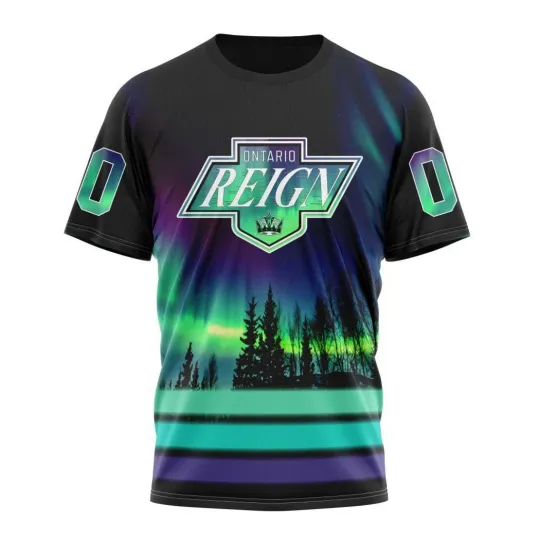 Discover Personalized Ontario Reign Special With Northern Lights Design Hockey Fans