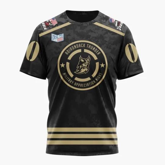 Discover Personalized Adirondack Thunder 2025 Military Appreciation Design Hockey
