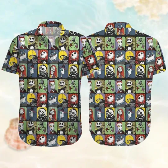 Discover Nightmare Before Christmas Button Shirt, Jack Skellington Hawaiian Shirt