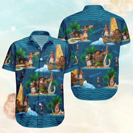 Discover Disney Moana Maui Hawaiian Shirt, Moana Princess Beach Disney Trip 2026 Shirt