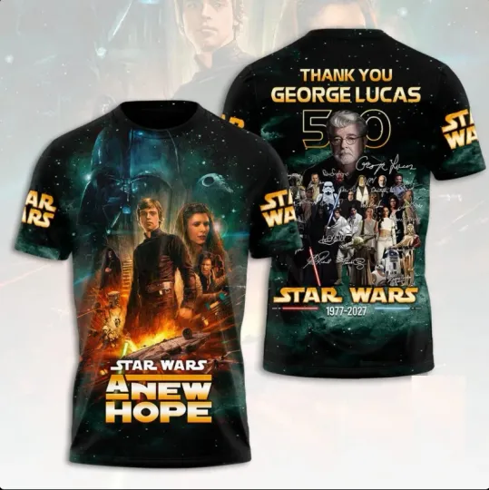 Discover Star-Wars 50th Anniversary 1977 – 2027 Limited Edition AOP T-Shirt