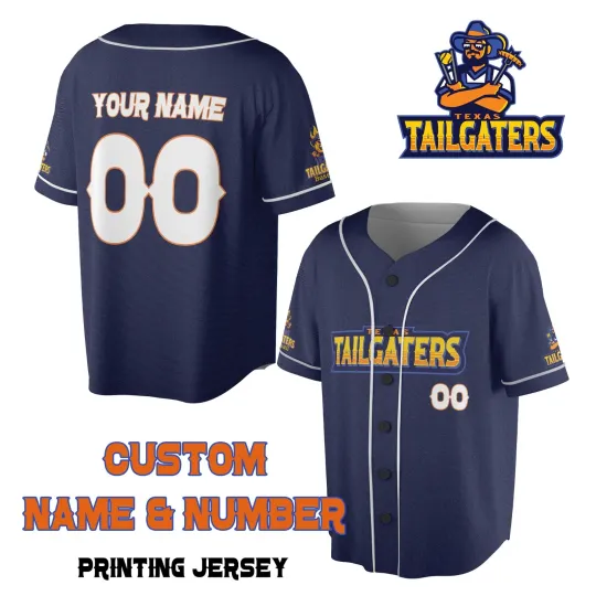 Discover Texas Tailgaters Custom Name & Number 2026 Roster Baseball Jersey