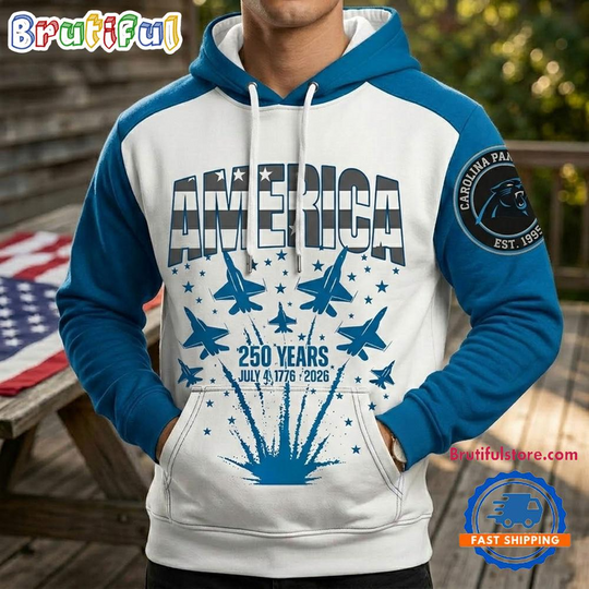 Carolina Panthers 250th Anniversary of US All Over Printed Hoodie