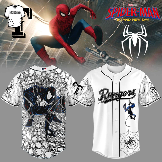 Texas Rangers x Spider Man: Brand New Day Edition Baseball Jersey