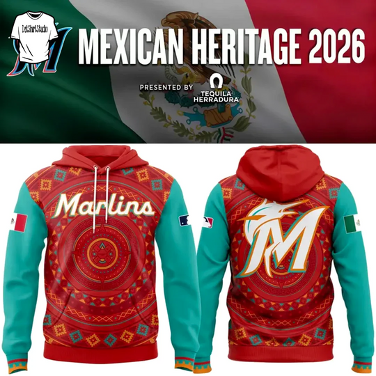 Miami Marlins Mexican Heritage Limited Premium 2026 Limited Edition Hoodie