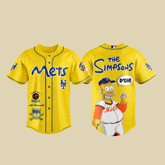 The Simpsons New York Mets Baseball Jersey