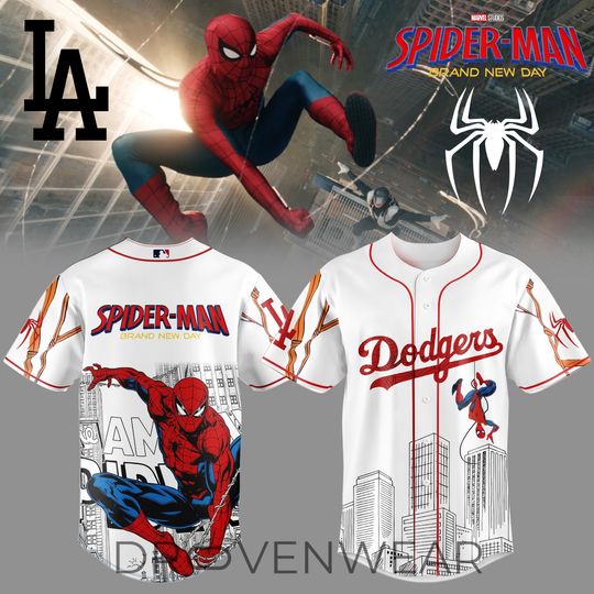 Discover LA Dodgers x Spider Man: Brand New Day Jersey