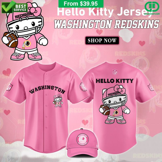 Hello Kitty Washington Redskins Baseball Jersey