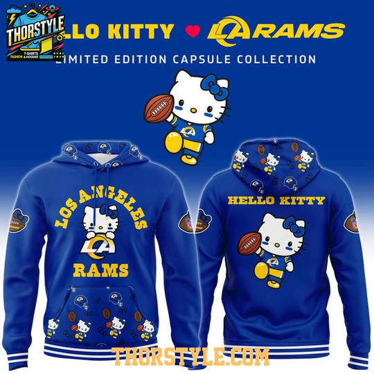 Discover Los Angeles Rams x Helllo Kitty Night x football Night 2026 Hoodie
