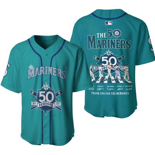Seattle Mariners 50 Seasons Anniversary Players Abbey Road Baseball Jersey
