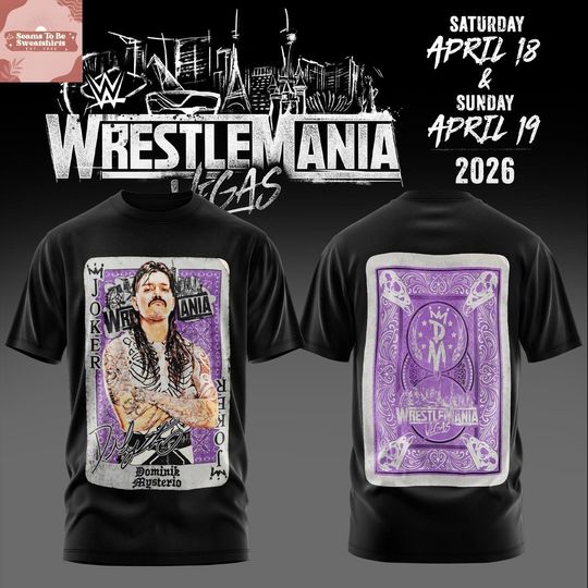 Discover Wrestling Entertainment Wrestlemania 42 Vegas Dominik Mysterio 2026 Shirt