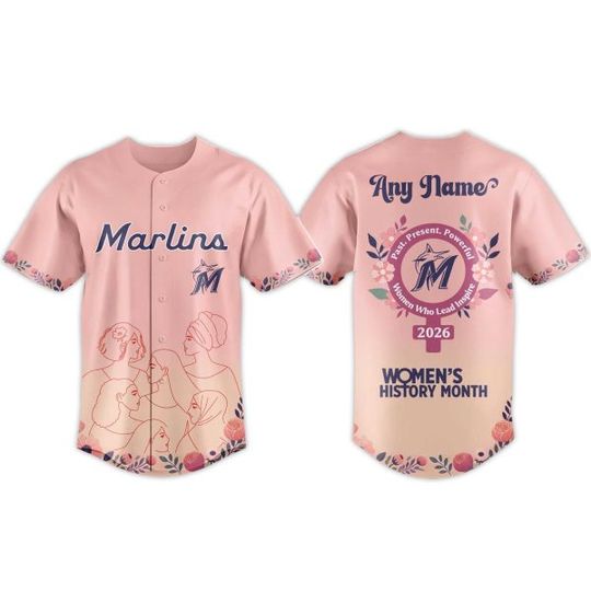 2026 Marlins Women’s History Month Baseball Jersey